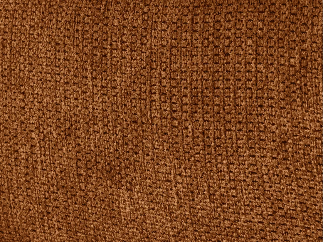 Canapé d'angle droit convertible en tissu texturé terracotta DALIAS