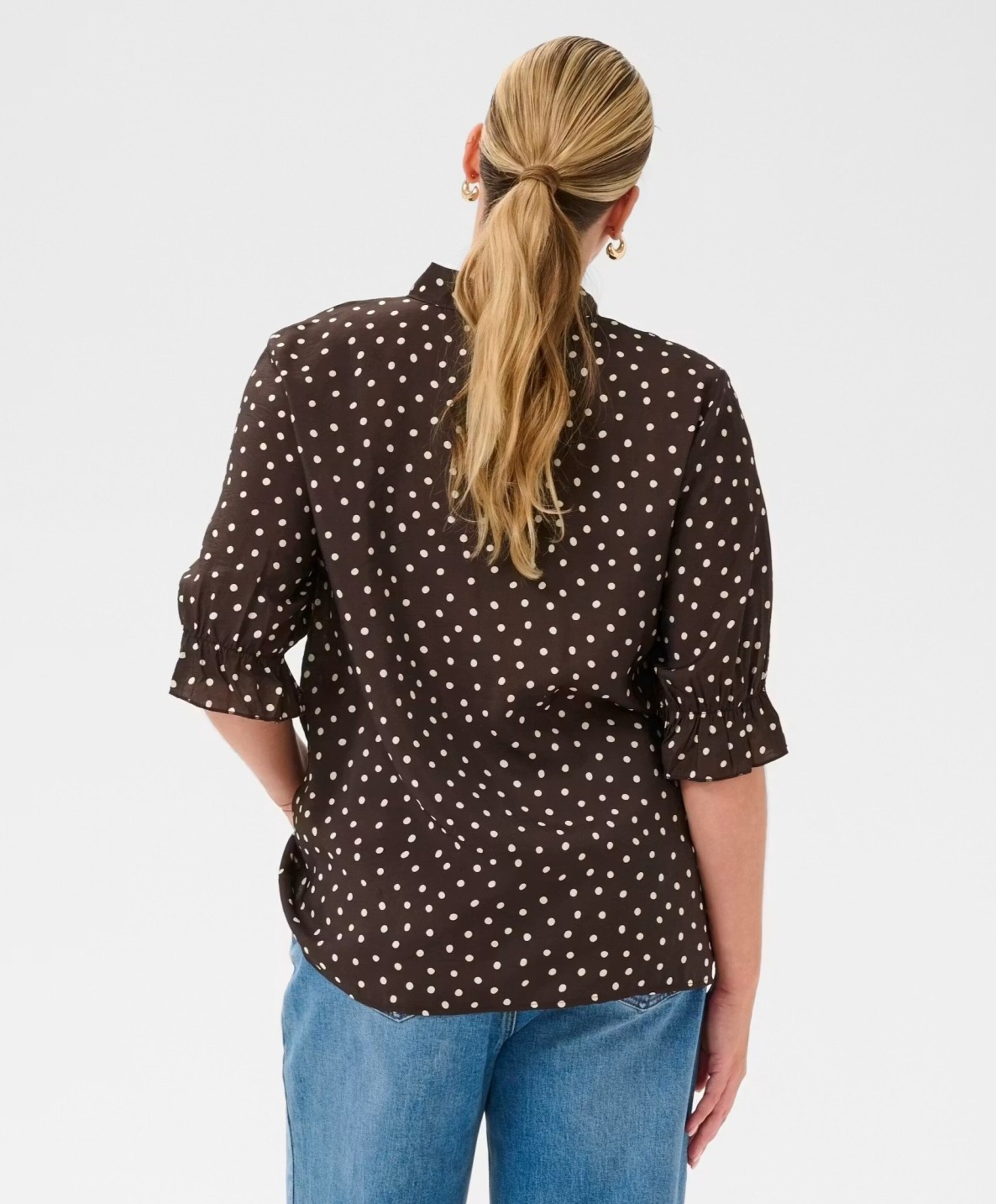 KAFFE Curve Dames blouse bruin