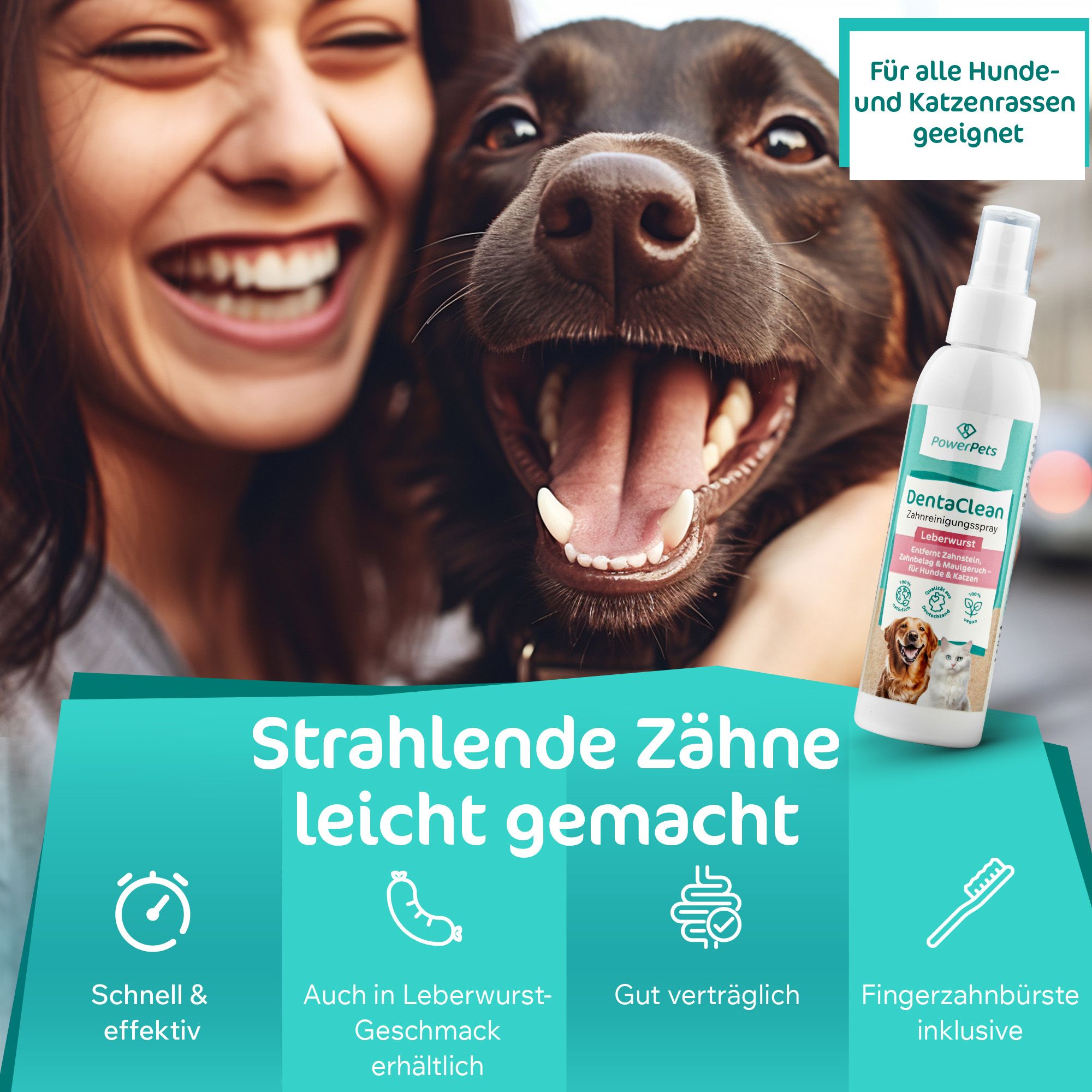 PowerPets -DentaClean - Zahnpflegespray Leberwurst