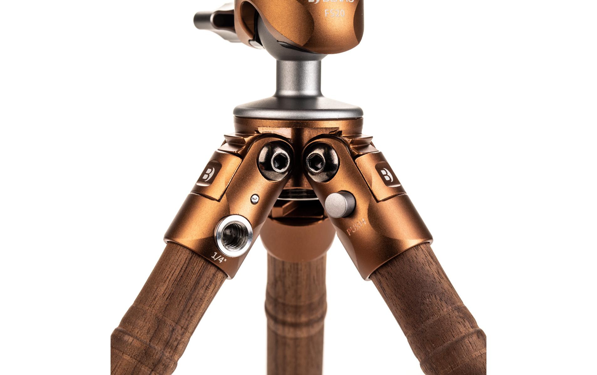 Tischstativ TablePod Kit Holz<br>Walnussholz-Stativ für aussergewöhnliche Schönheit und überlegene Leistung