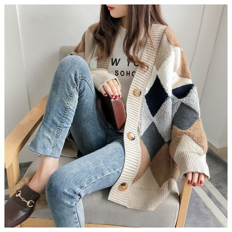 Bamela - Geruite Cardigan