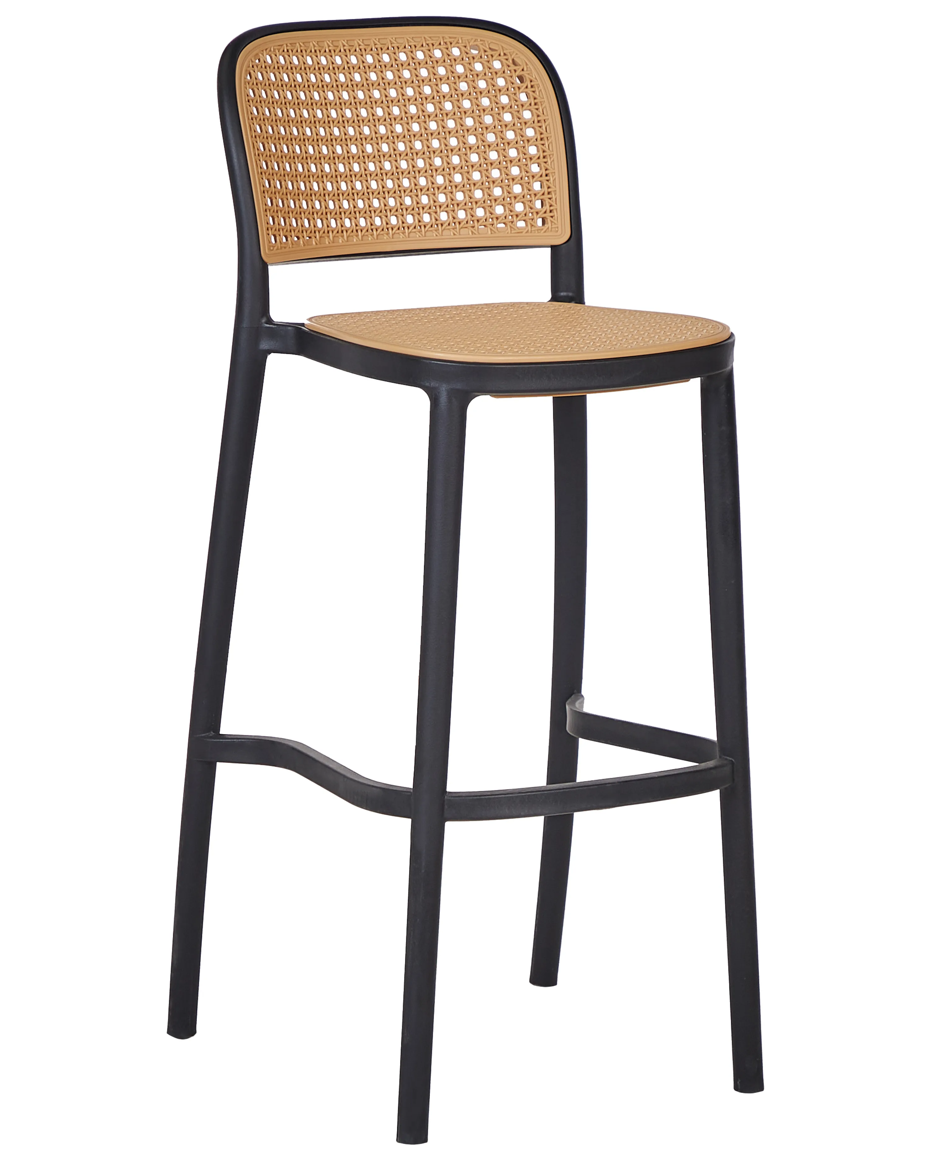 Set van 4 barstoelen PLOSE Synthetisch materiaal Beige