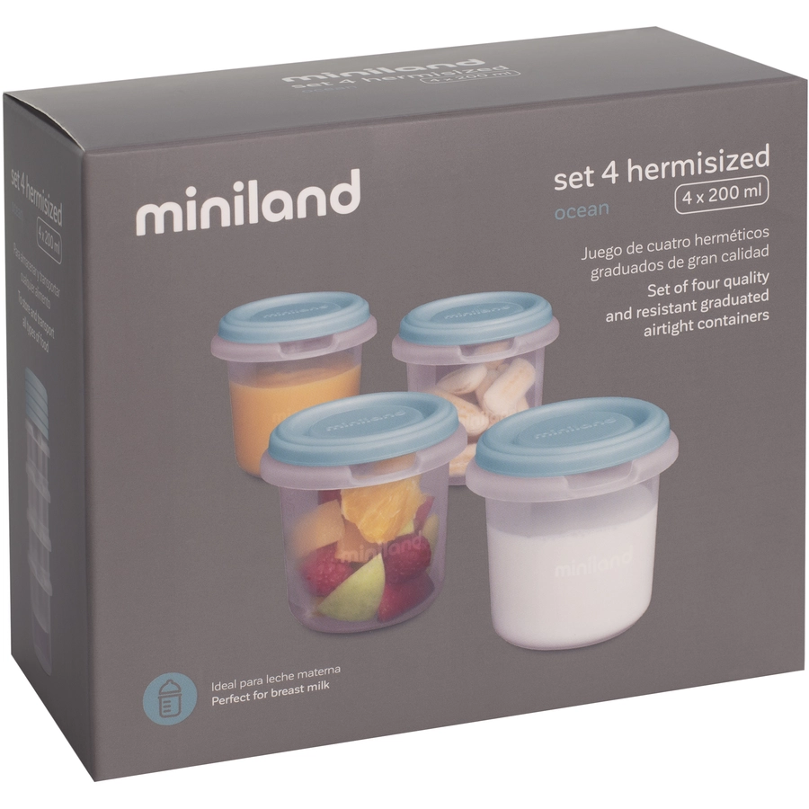 miniland Behälterset set 4 ocean 200 ml