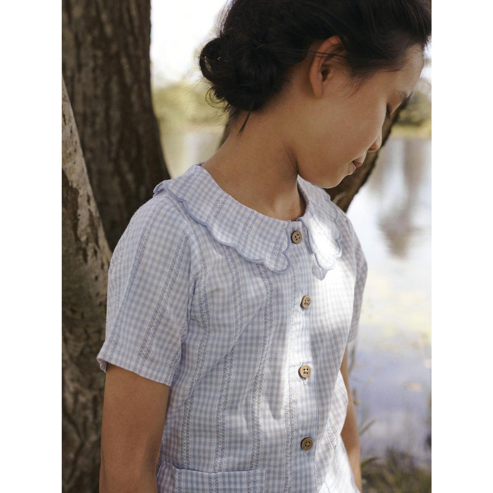 Køb Lil'Atelier Zen Blue Nmfhazelle Ss Loose Skjorte Lil