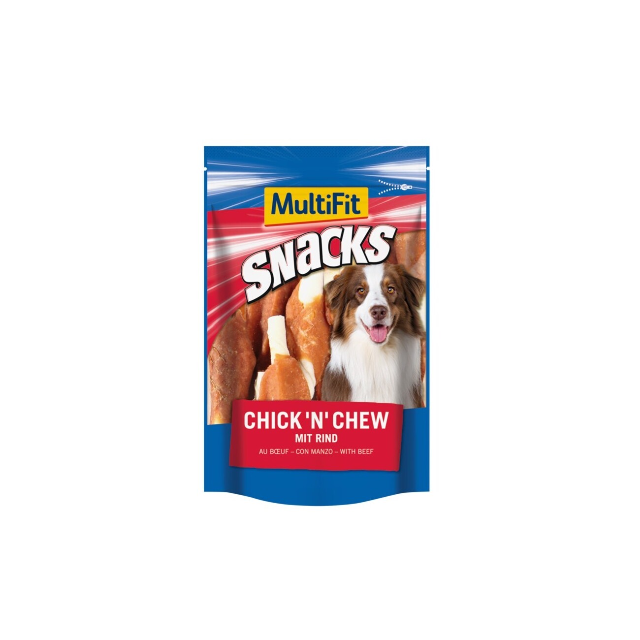 MultiFit Snacks Chick 'n' Chew mit Rind 2x100 g