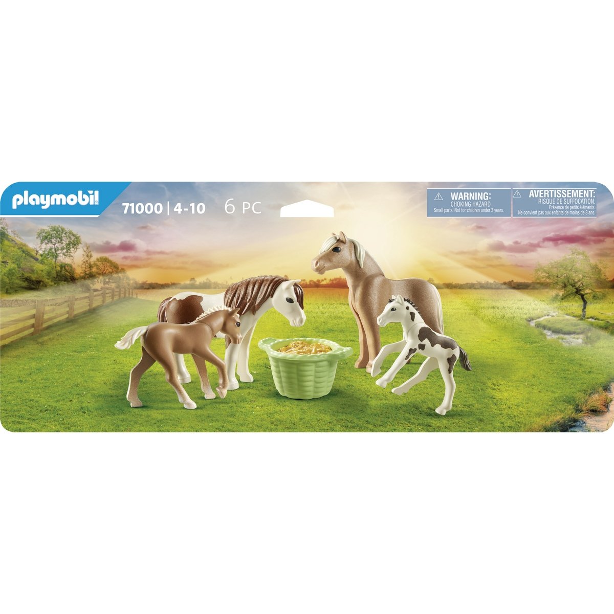 2 poneys islandais et poulains Playmobil Country 71000