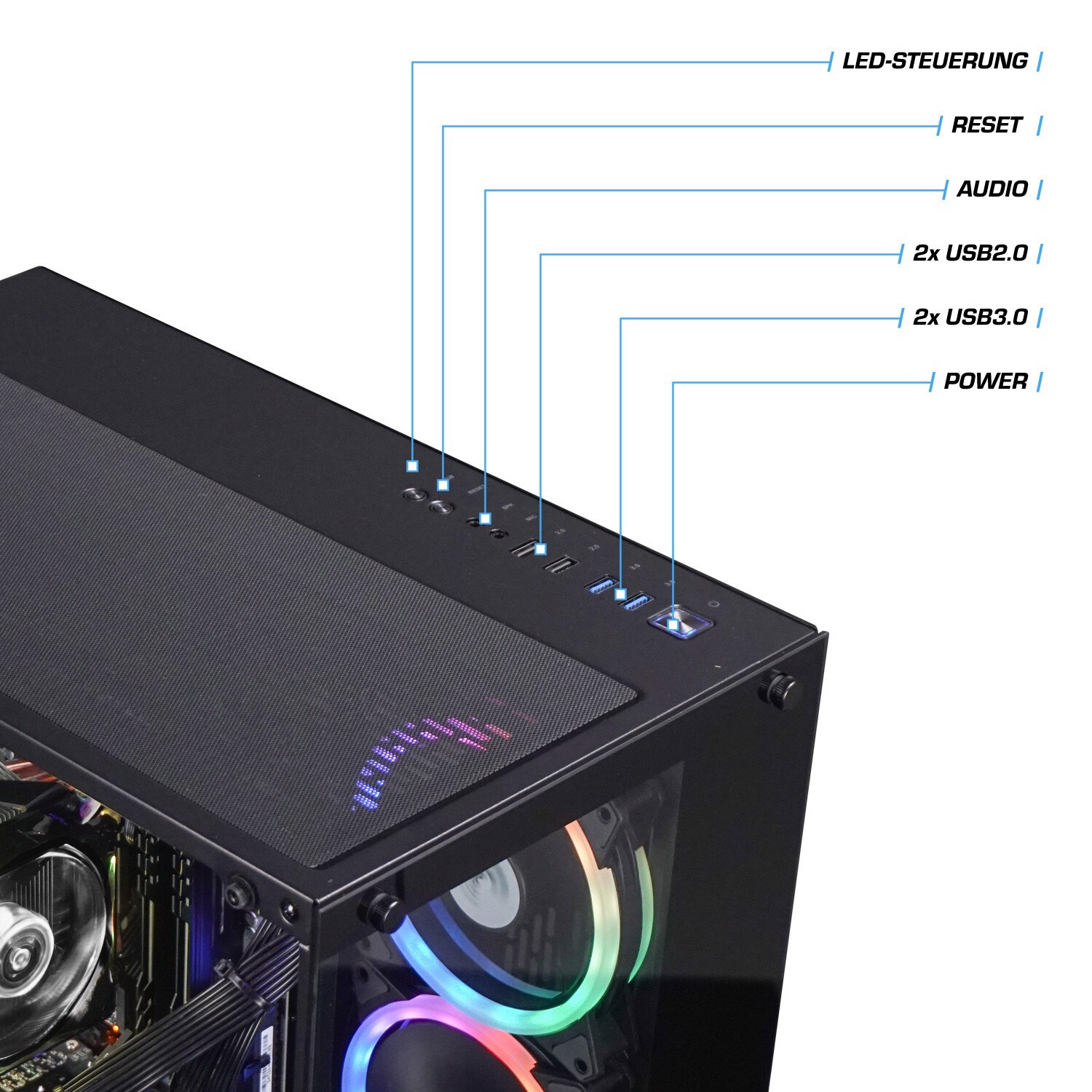 Gaming PC Panorama VII AMD Ryzen 9 7900X, 64GB DDR5, NVIDIA RTX 4070 12 GB, 4TB SSD, Windows 11