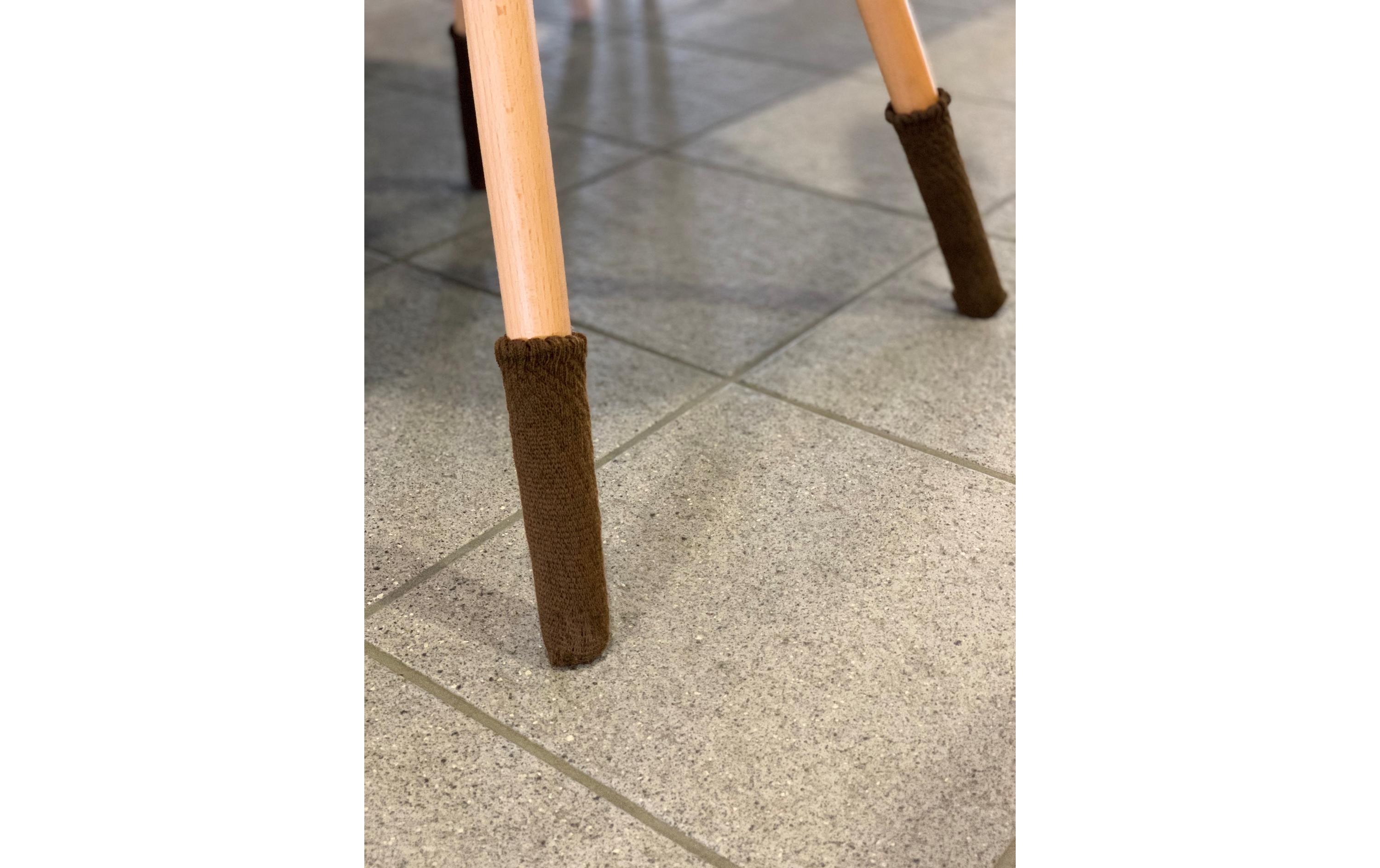 Bodenschoner Uni 4er Set, BraunBodenschoner-Socken