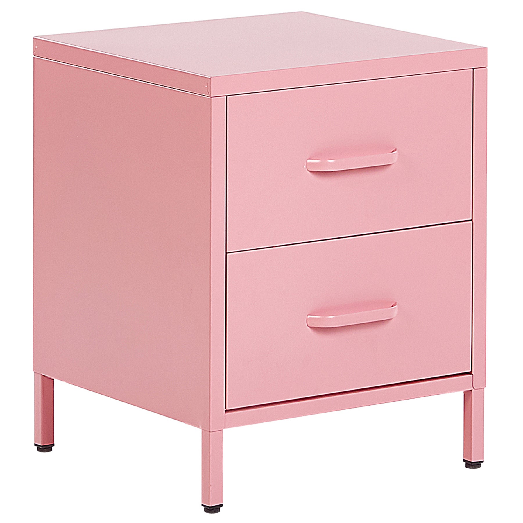 Beliani - MALAVI - Nachtkastje - Roze - Staal