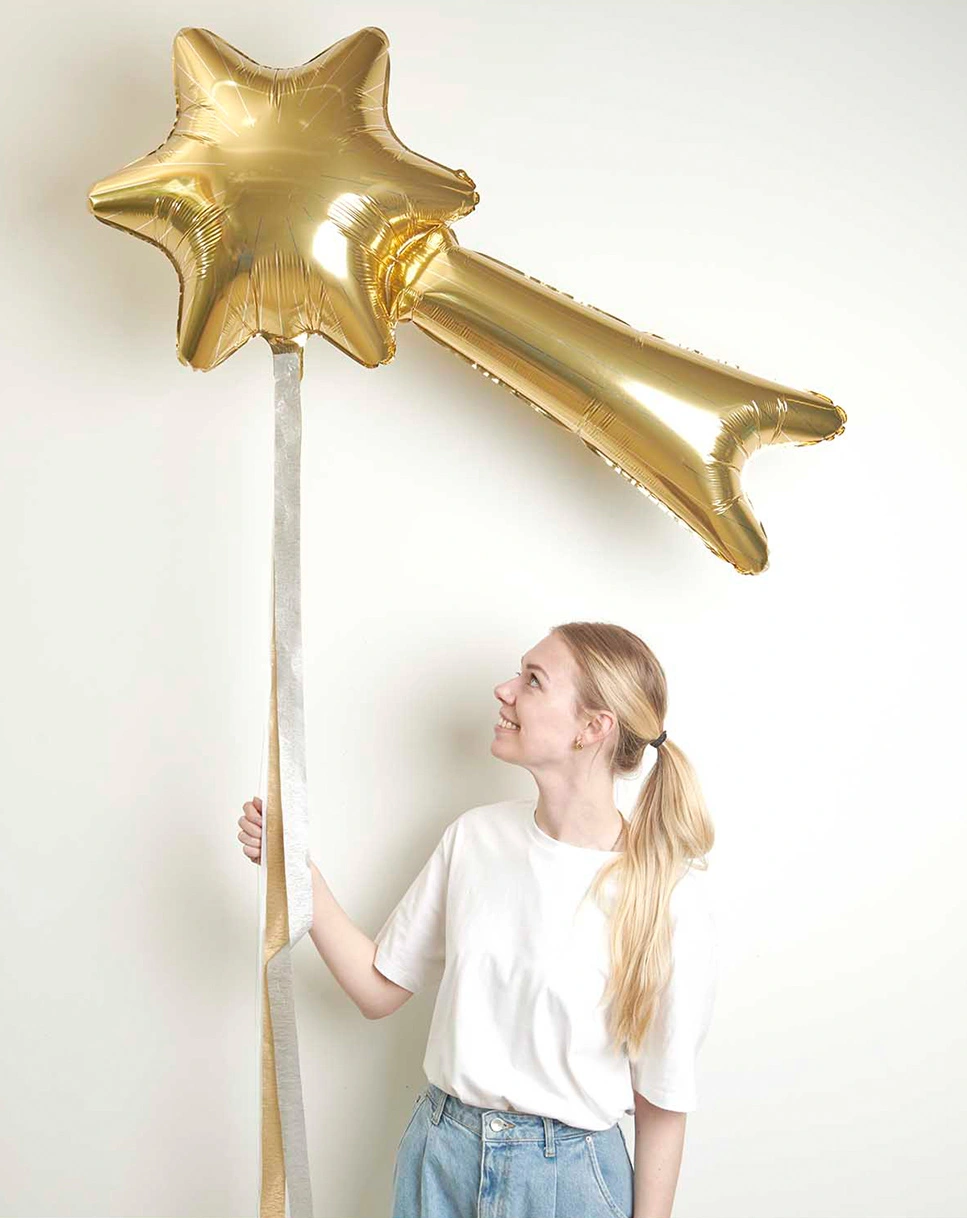 Folienballon STERNSCHNUPPE in gold