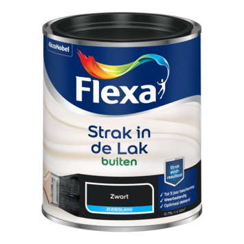Flexa Strak in de Lak buitenlak zijdeglans zwart 750 ml