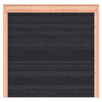 Overkapping Douglas Zwart Zweeds Rabat 495x255cm a-symmetrisch