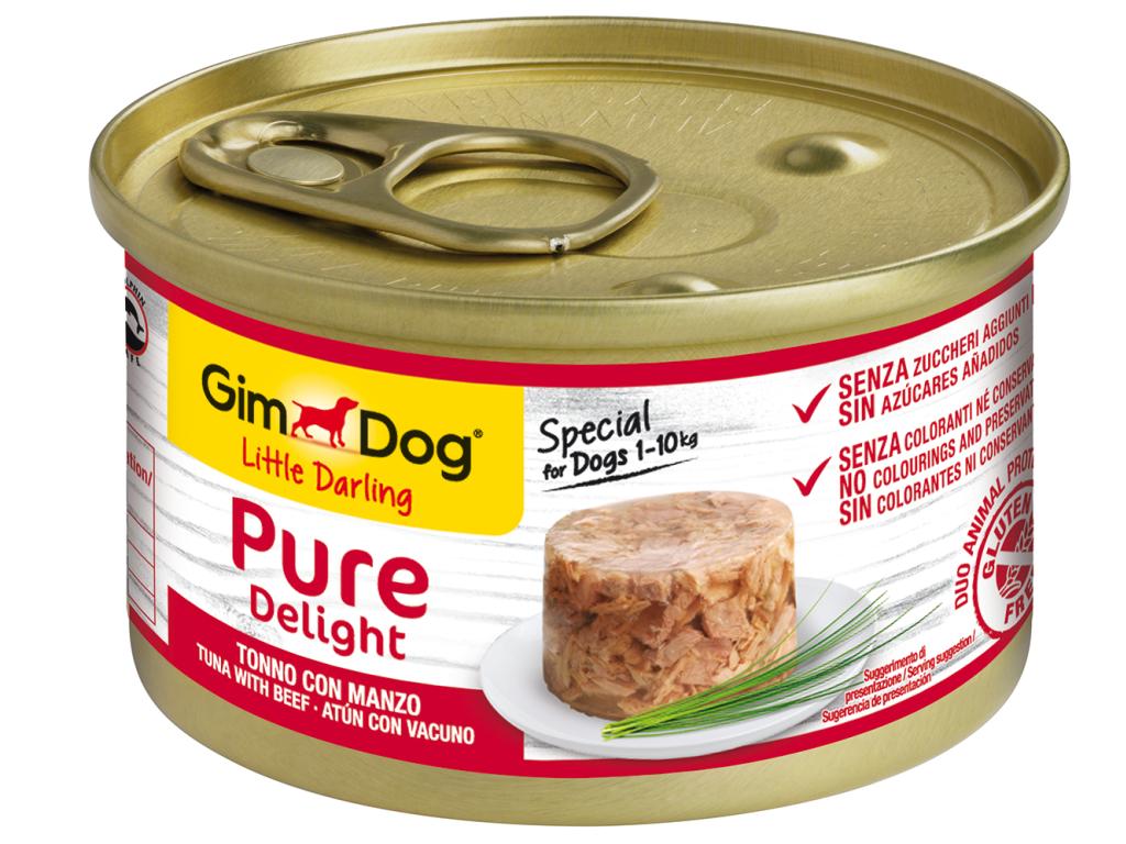 COMIDA HÚMIDA PARA CÃO GIMDOG COM ATUM E VACA 85G
