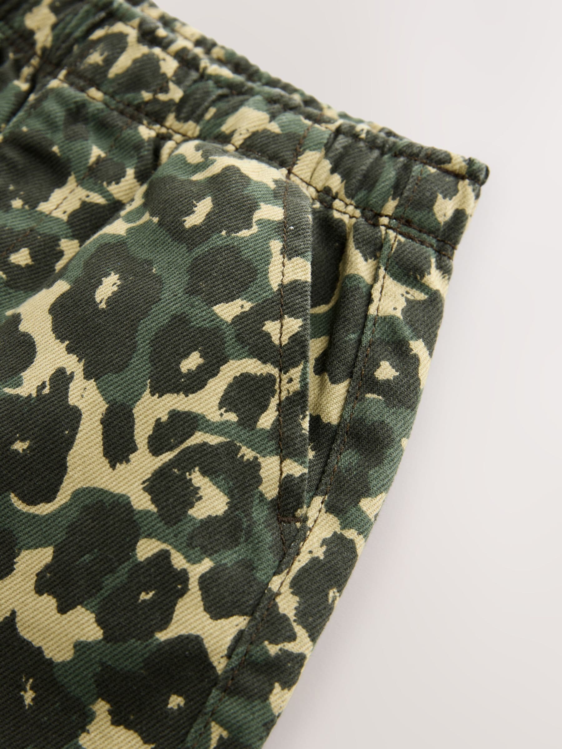 Groen luipaardprint - Wijde broek met elastische taille (3mnd-7jr)