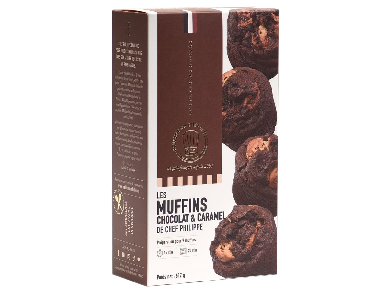 Préparation pour muffins chocolat & caramel - de Chef Philippe - 617 g - Meilleur du Chef