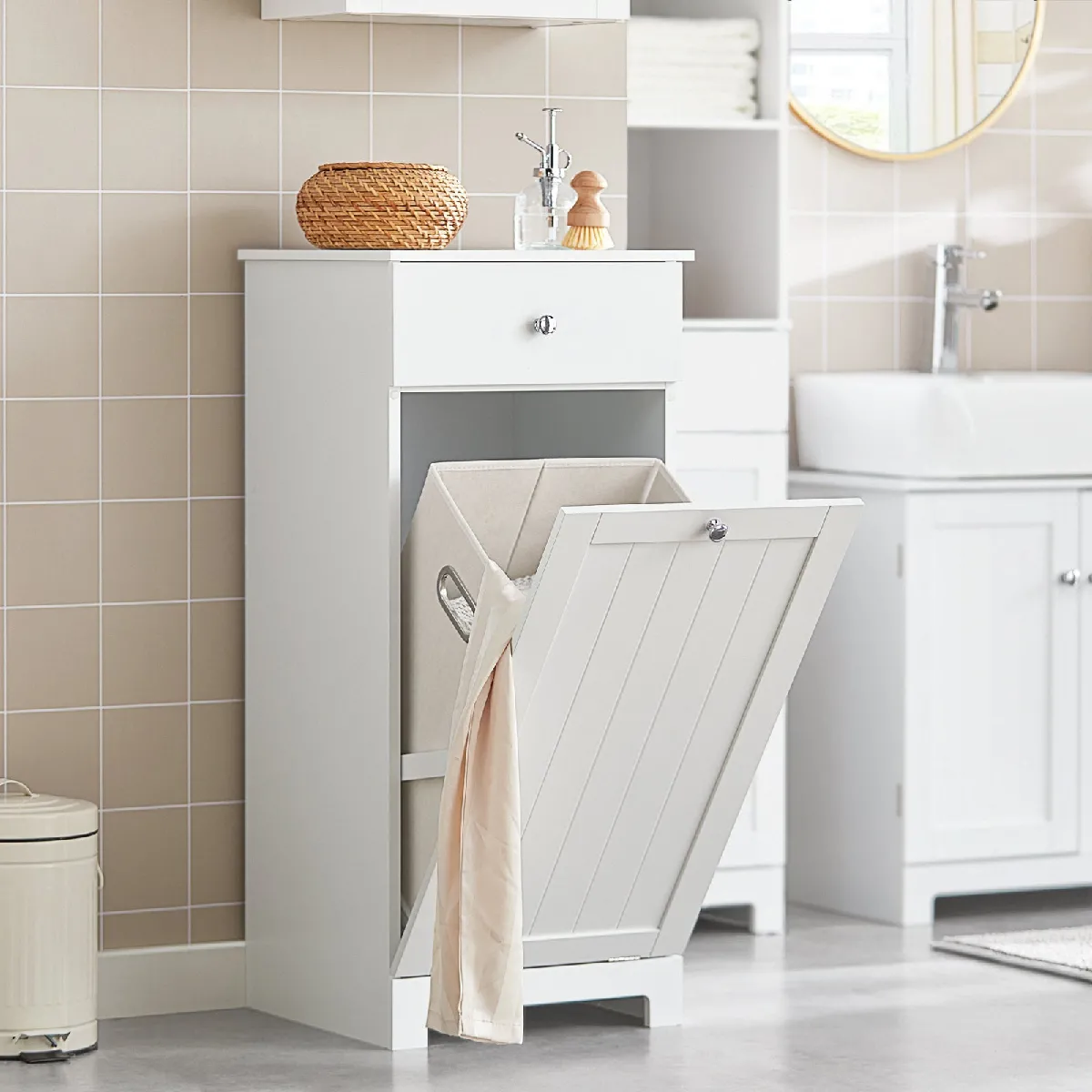 SoBuy BZR21-W Meuble bas salle de bain