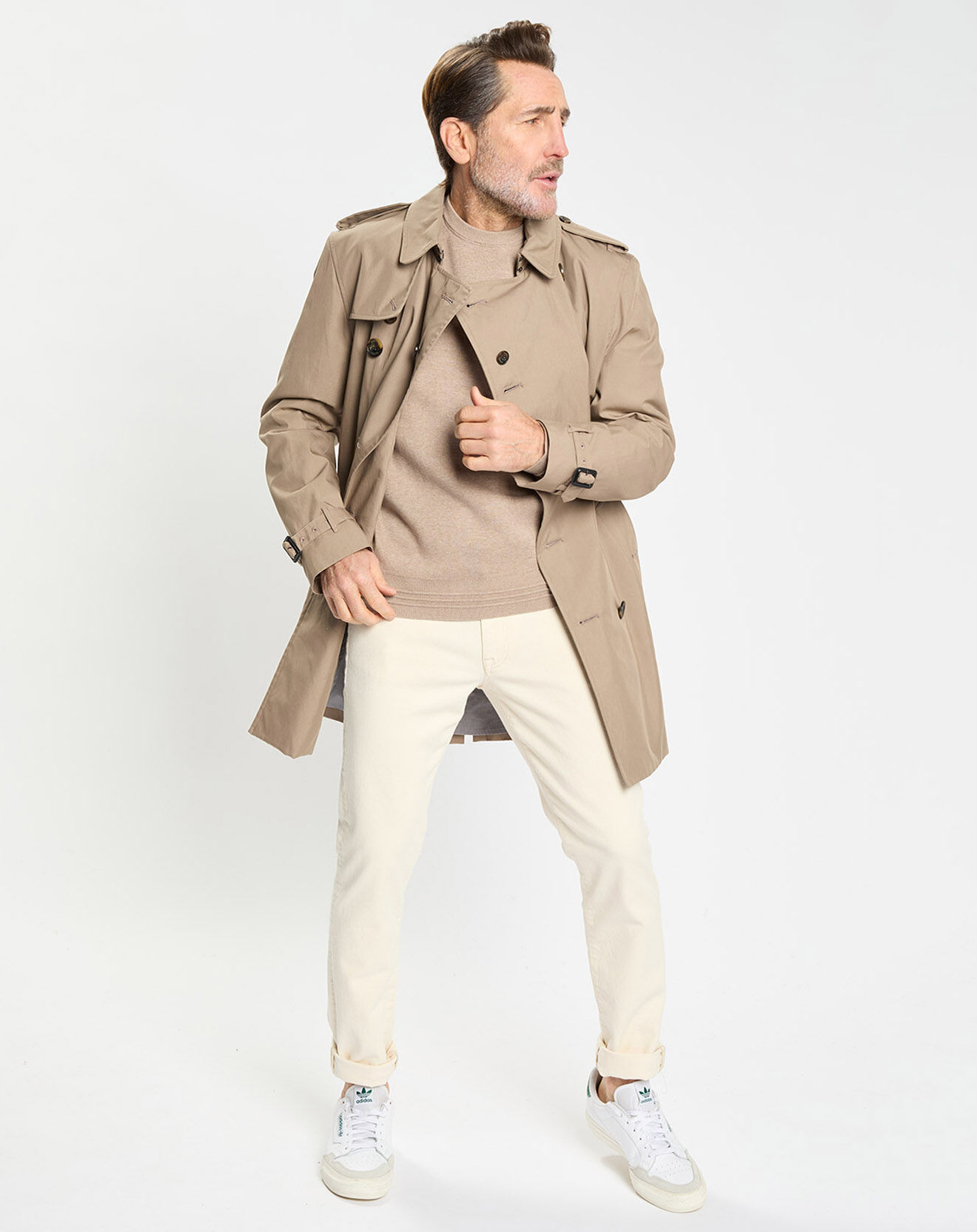 Hackett London Trench uni beige foncé