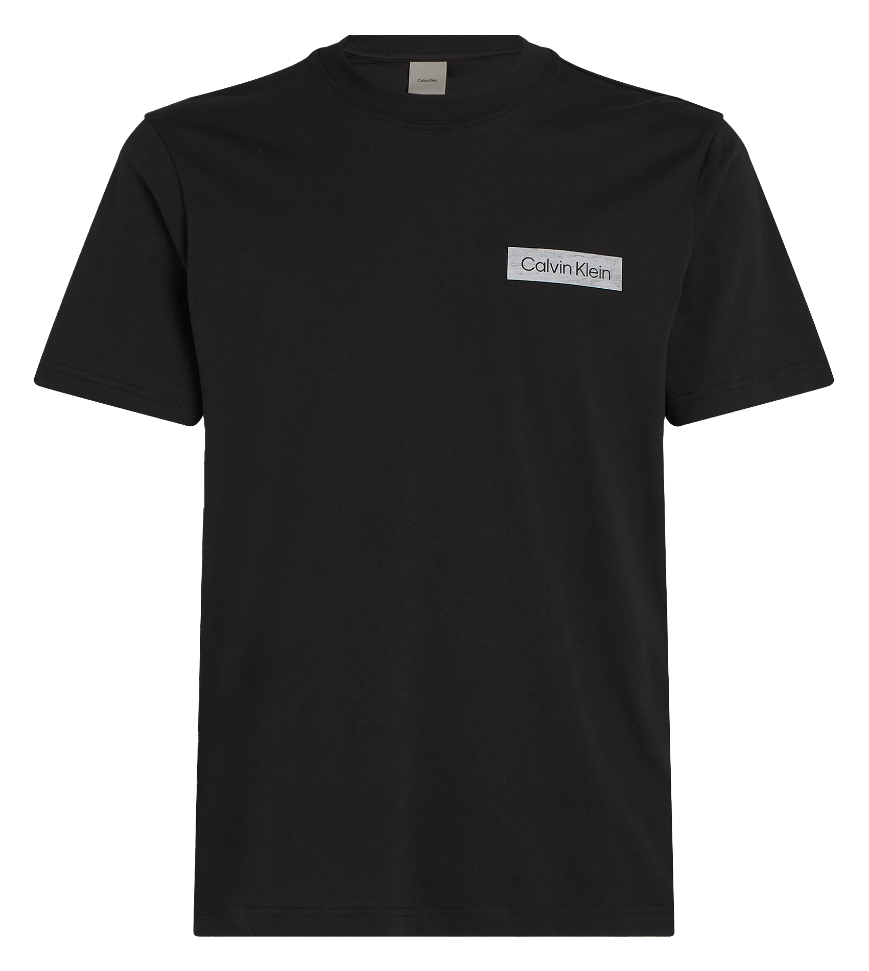 Tee-shirt col rond droit en coton bio | Gris
