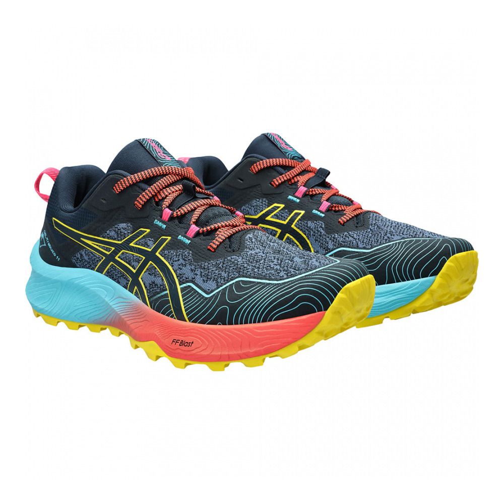Asics GEL-TRABUCO 11 - Chaussures trail Homme french blue/vibrant yellow