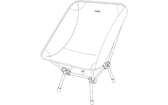 Tambu Campingstuhl aus recyceltem Polyester mit verstellbarer Sitzhöhe