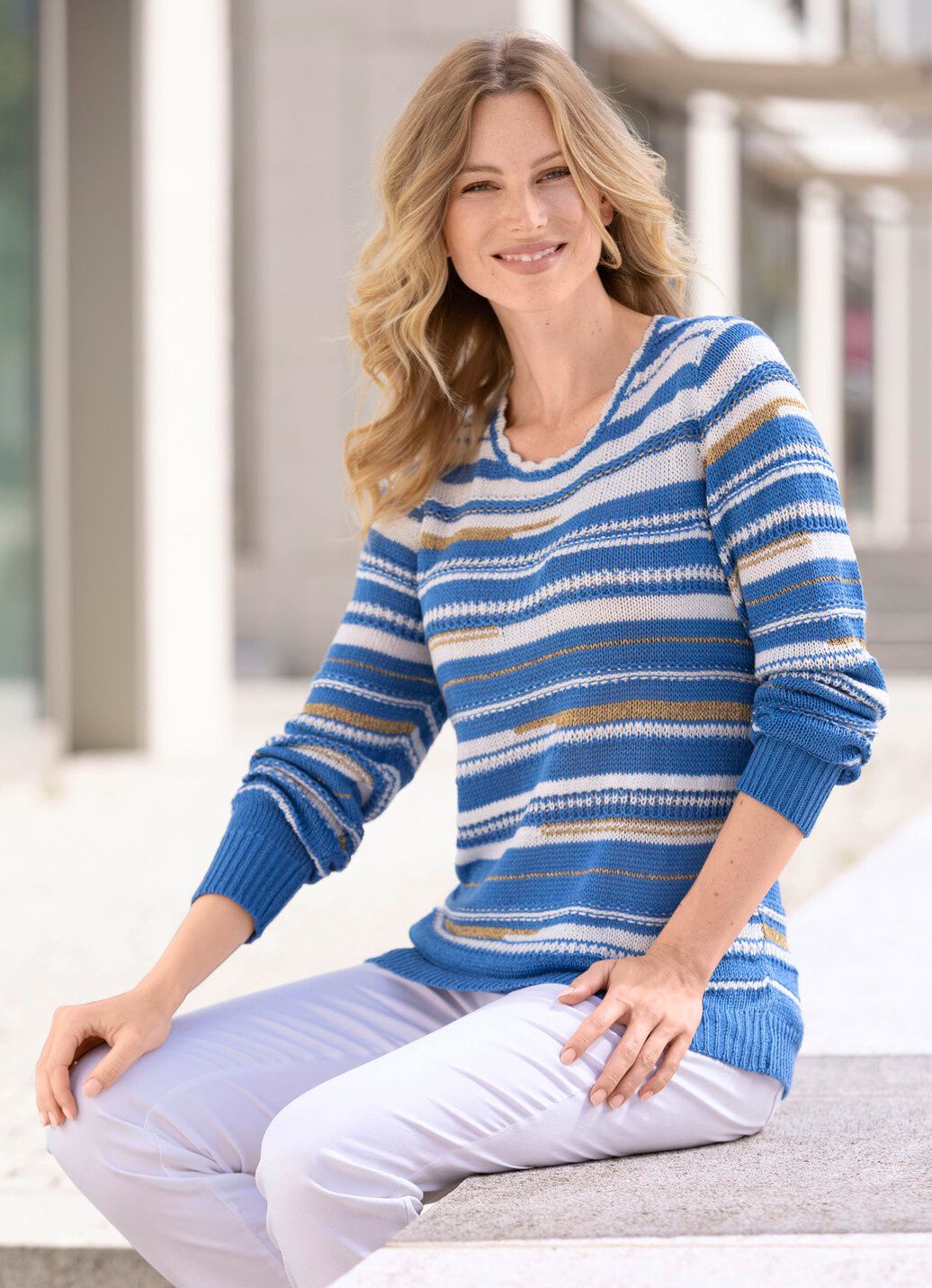 Pullover aus Bändchengarn