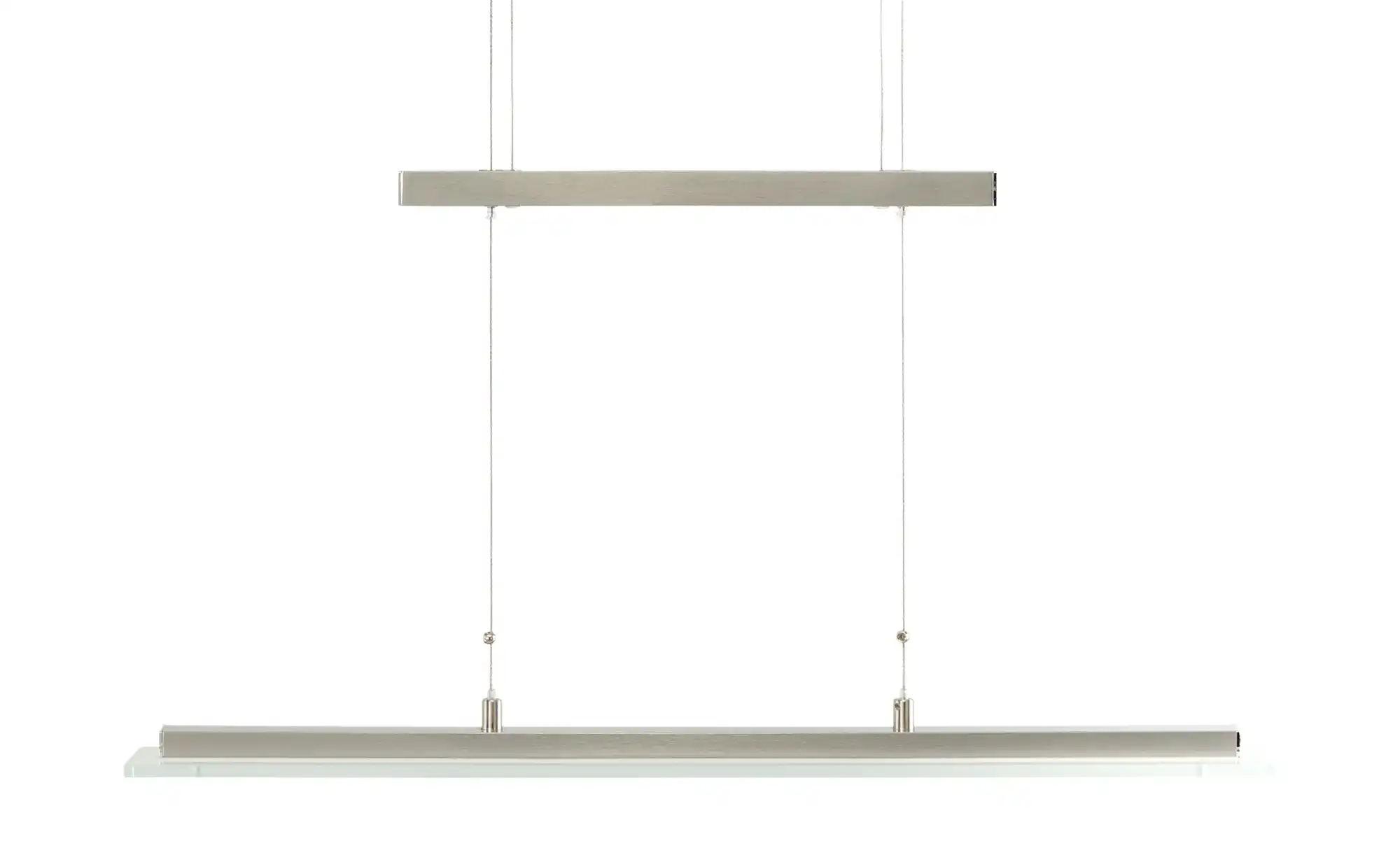 Fischer-Honsel LED-Pendelleuchte, Nickel-matt, Glas satiniert