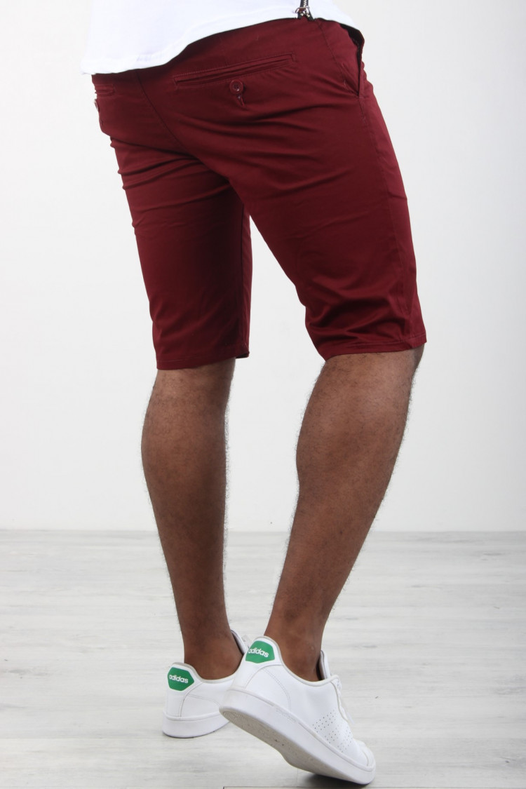 Short chino bordeaux