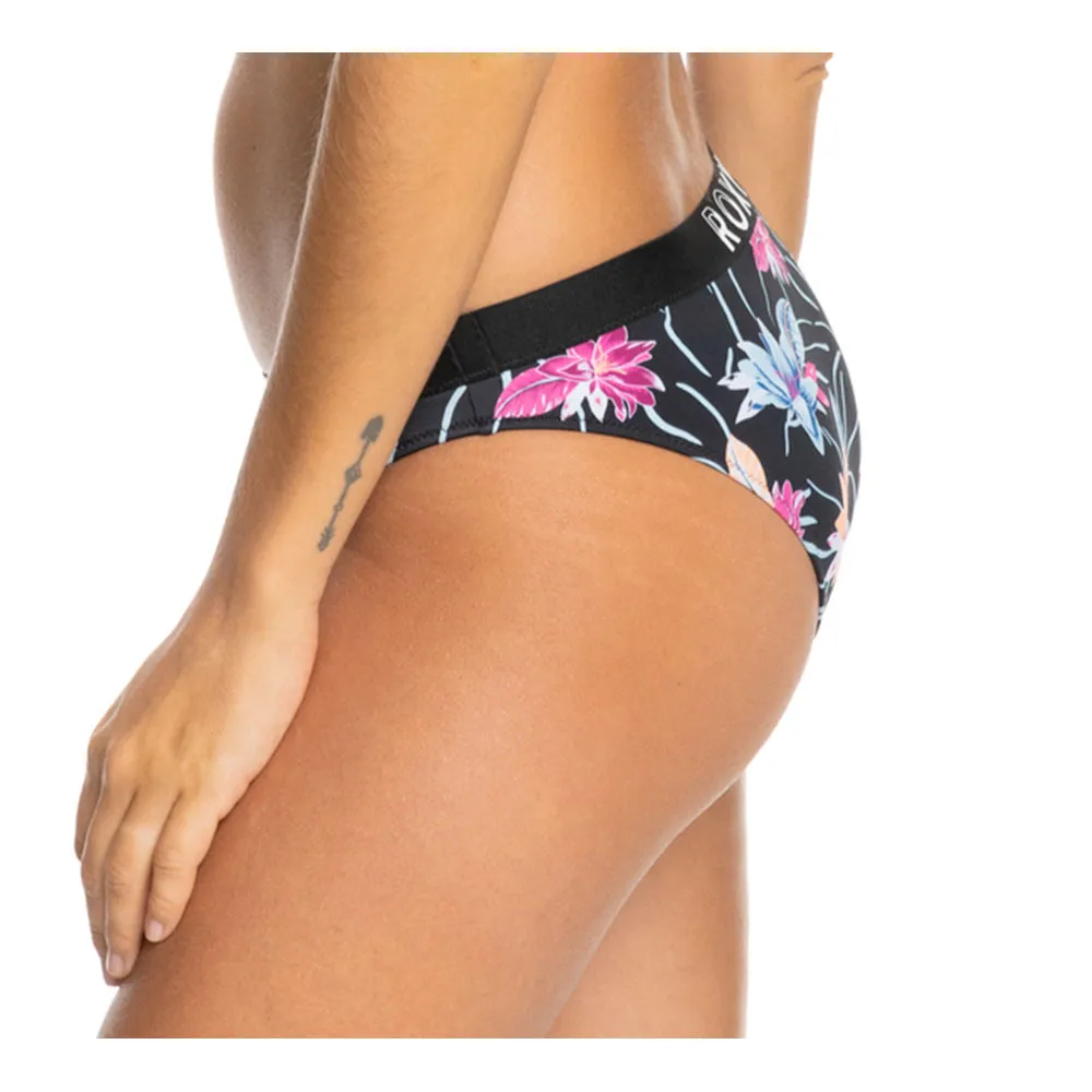 Roxy ACTIVE PT BELTED BIK BOT - Bas maillot de bain Femme anthracite floral flow