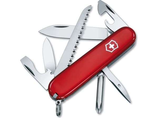 Victorinox Hiker, Multiverktøyskniv, ABS syntetisk, Rød, 13 verktøy, 9,1 cm, 26 mm
