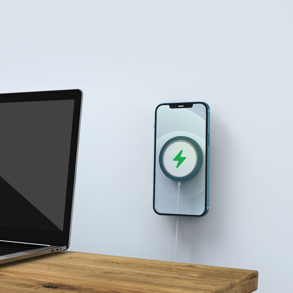 MagSafe Silikon Saugnapf Halterung Schutz Hülle (ohne MagSafe Charger) - Schwarz