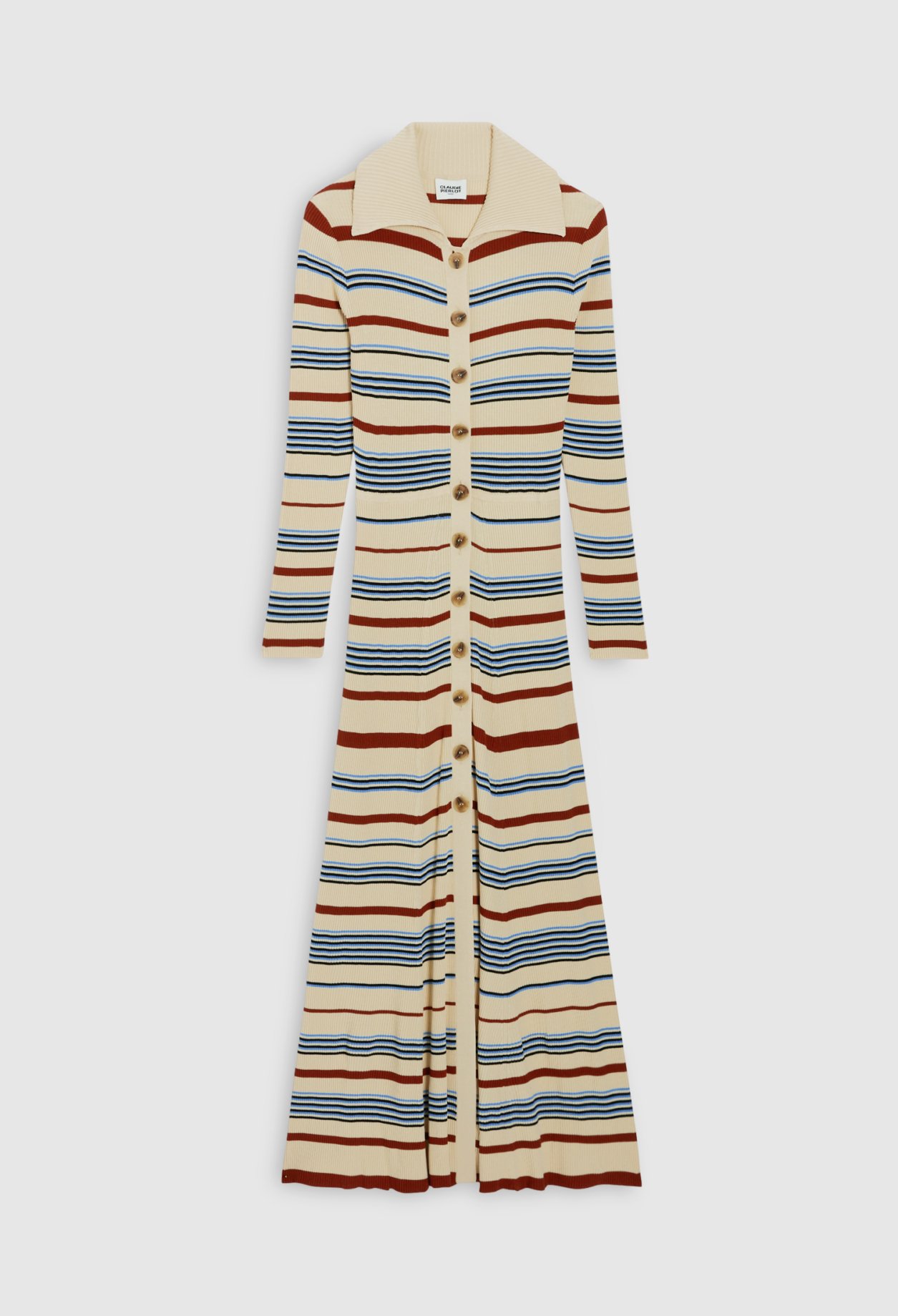 Robe midi boutonnee