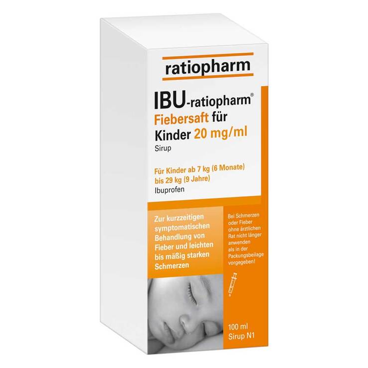 Ibu Ratiopharm 2% Fiebersaft für Kinder, 100 ml