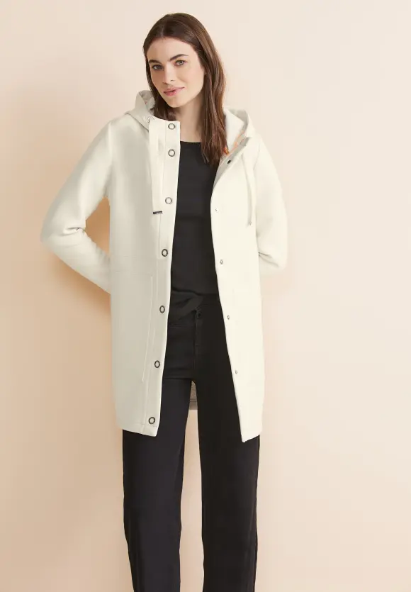Softe Doubleface Jacke - snow cream