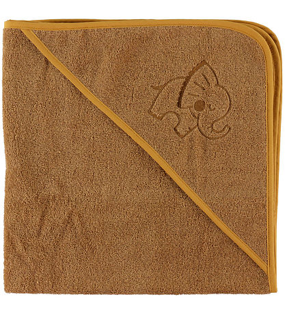 Nørgaard Madsens Babyhandtuch - 80x80 cm - Karamell m. Elefant