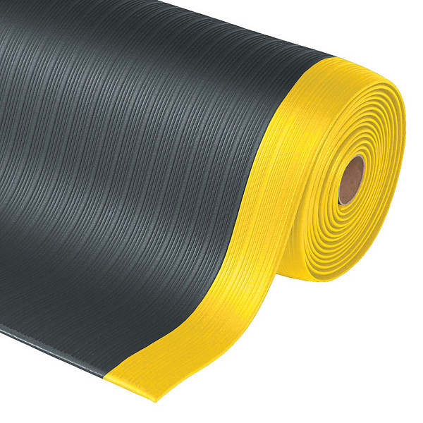 Tapis de sécurité Airug noir/jaune 91 cm x mètre linéaire