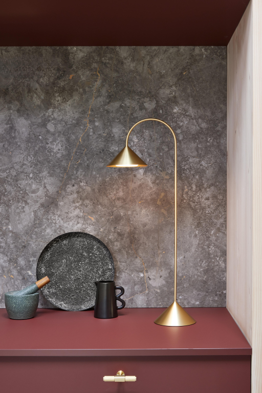 Frandsen Grasp tafellamp H72 LED oplaadbaar Brushed Stainless Steel