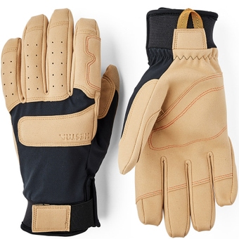 Hestra Climbers Duratan Long - 5 Finger Fingerhandschuhe Black / Tan
