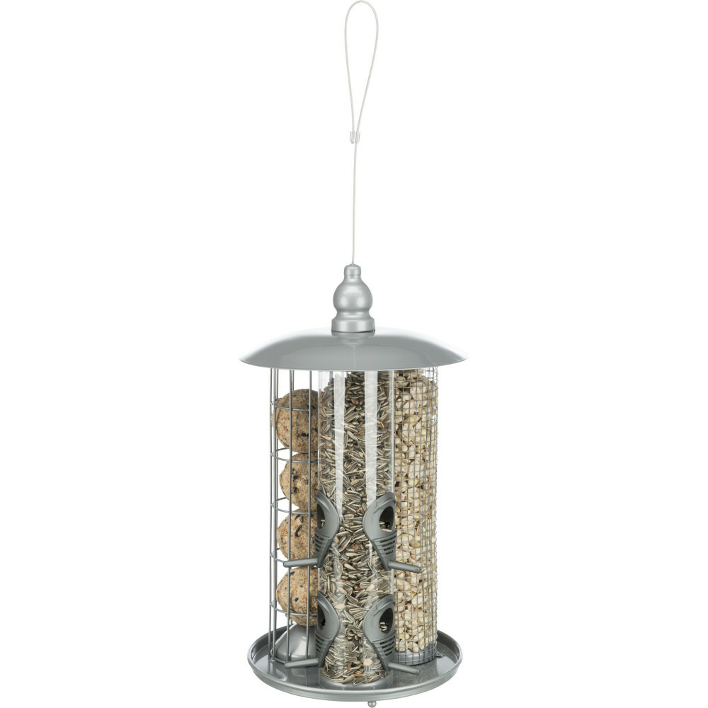 Mangeoire a oiseaux, station d'alimentation 3 en 1, mangeoires extérieur po