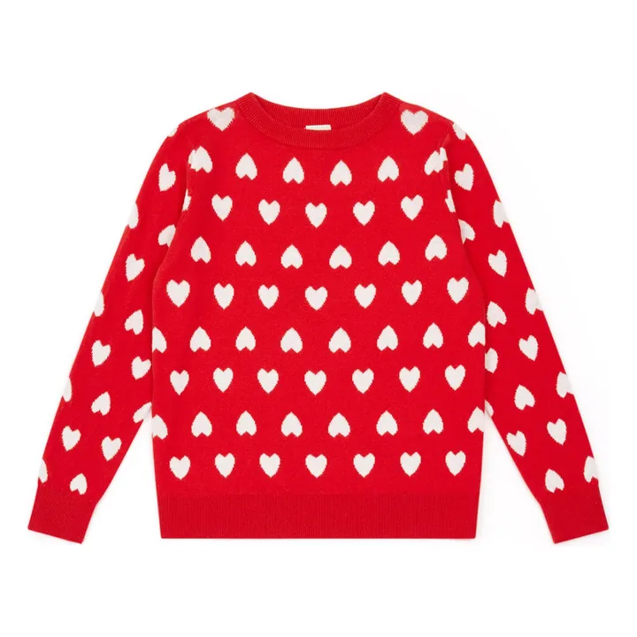 Bonton Pull Paula Cœurs | Rouge