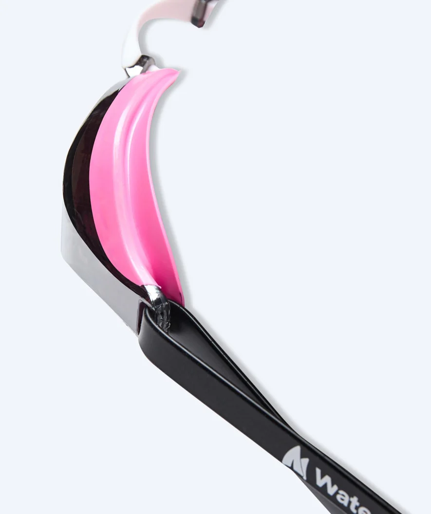 Watery Elite svømmebriller - Poseidon Mirror - Pink/sølv