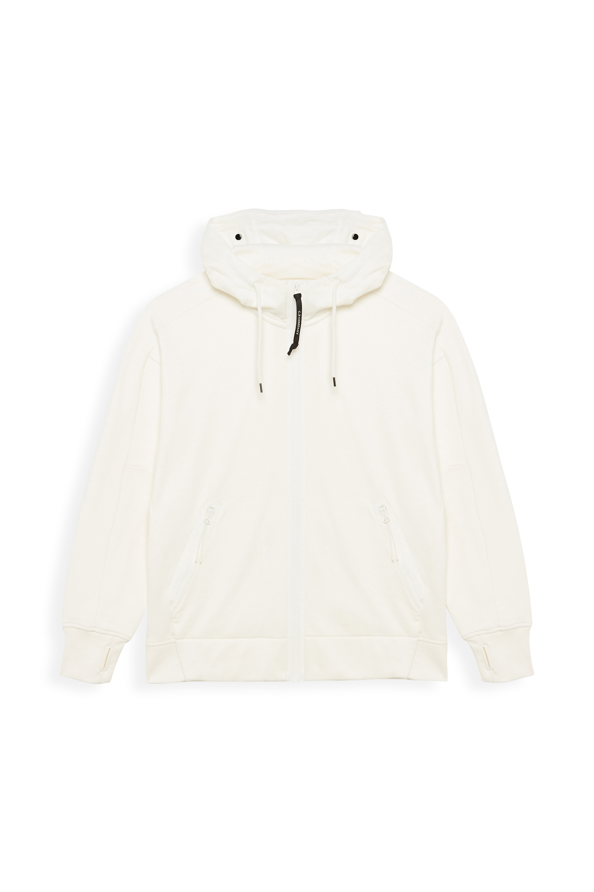C.P. COMPANY Hoodie zippé DIAGONAL RAISED FLEECE  Blanc