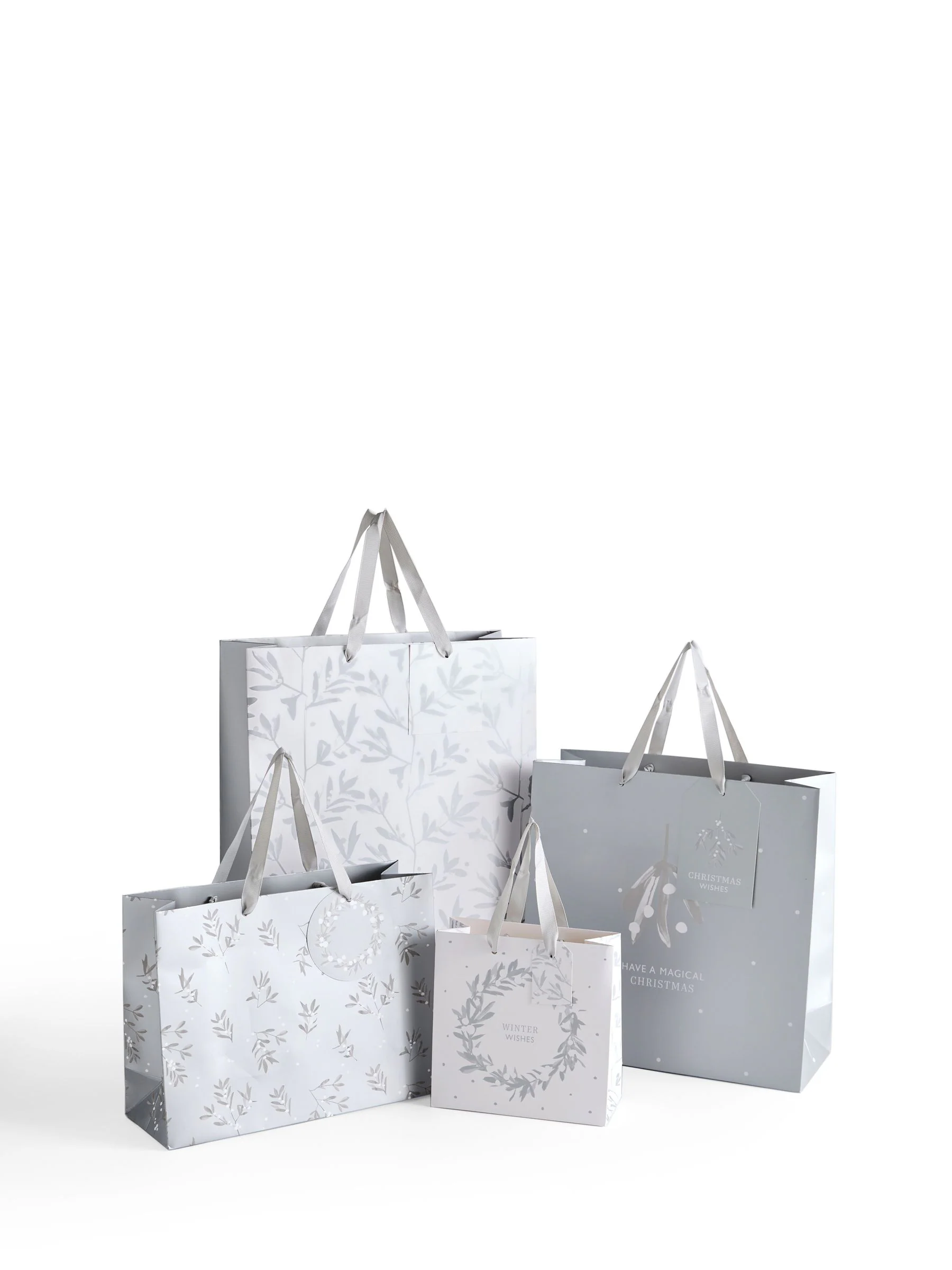 Cadeautassen met kerstmis-print
