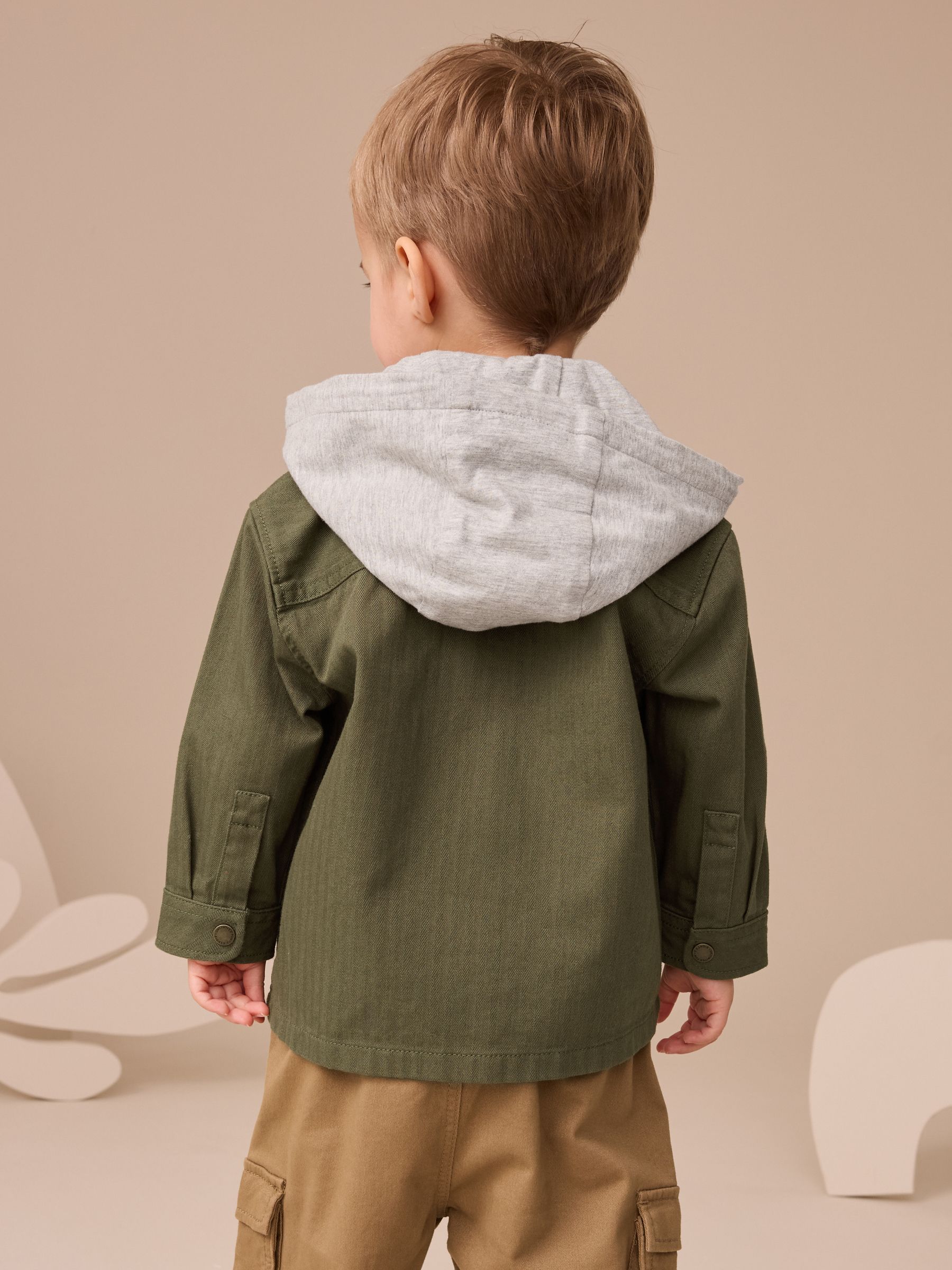 Kakigroen - 2 -delig Set van overshirt met capuchon en T-shirt (3mnd-7jr)