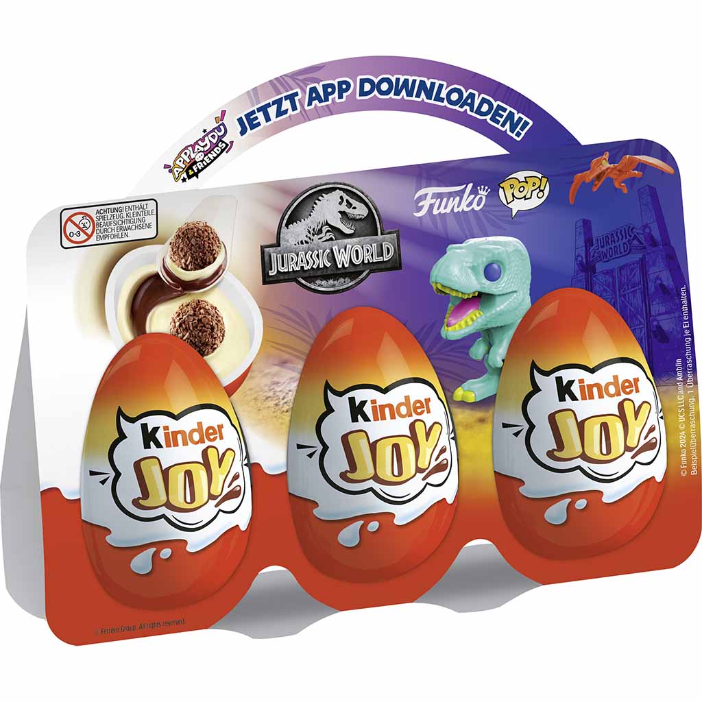 Kinder Joy Funko Jurassic World Ei 3er 60g MHD:24.3.25
