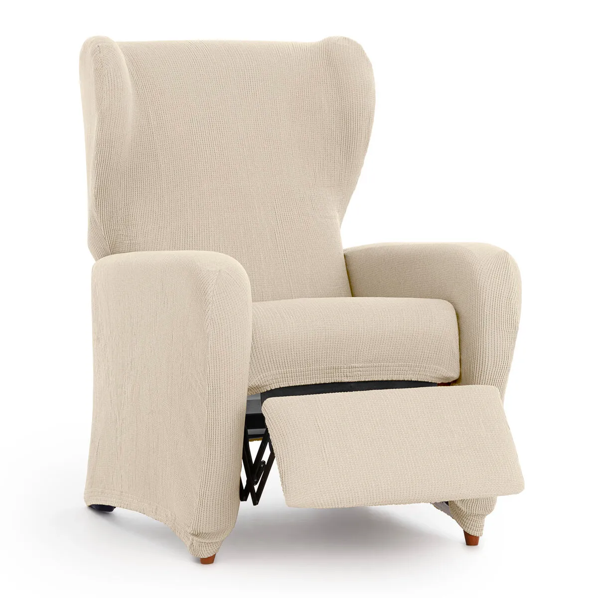 Eysa Housse de Fauteuil avec Pieds Séparés ULISES - Blanc - 90x100x75 cm