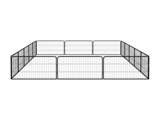 Parc pour chien 16 noire 500 x 300 x 50 cm 02_0043611