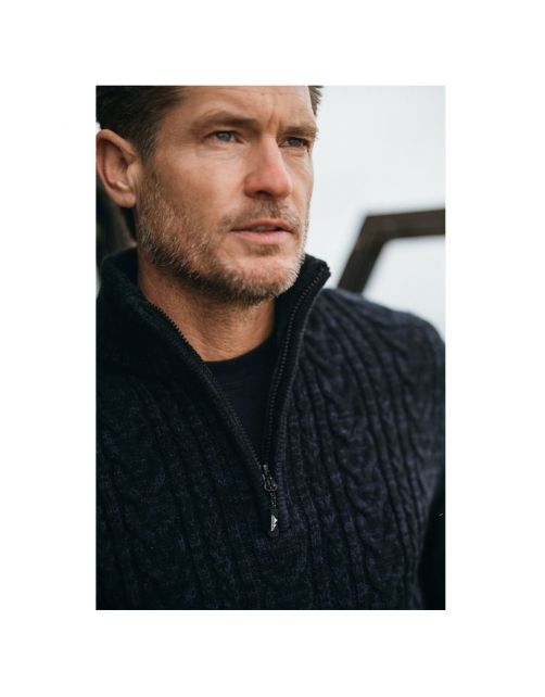 Nord Berg Herentrui Kol Half Zip Navy - Vrijetijdskleding
