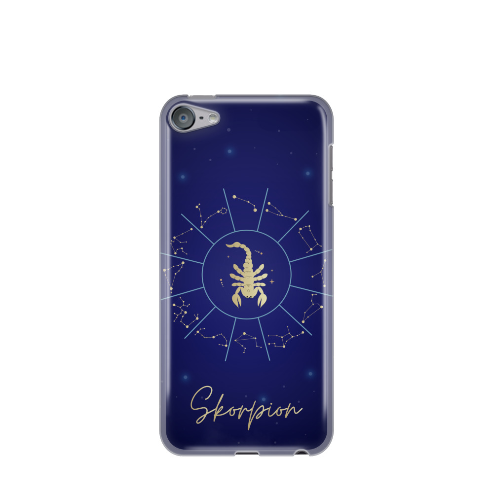 iPod Touch 7G Gummi Hülle Skorpion 3 - Blau