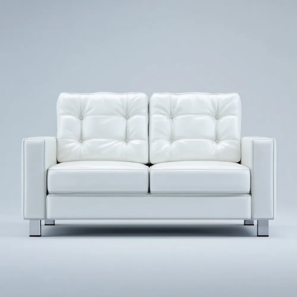 2-Sitzer-Sofa Kunstleder 150x85x90 cm – Weiß – Moderner Stil