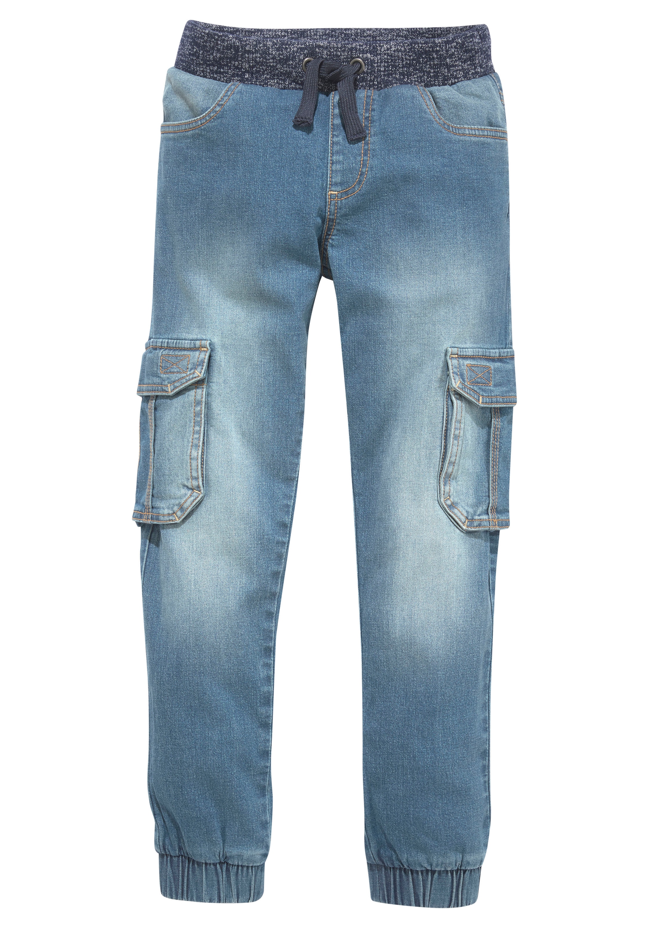 Arizona Cargojeans », Stretch-Jeans für Jungen«, gerades Bein,  mit Bindeband und Gummizug,  normale Taille